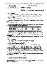 Đề thi tuyển sinh vào lớp 10 THPT chuyên môn Địa lí - Năm học 2014-2015 - Sở GD & ĐT Quảng Nam